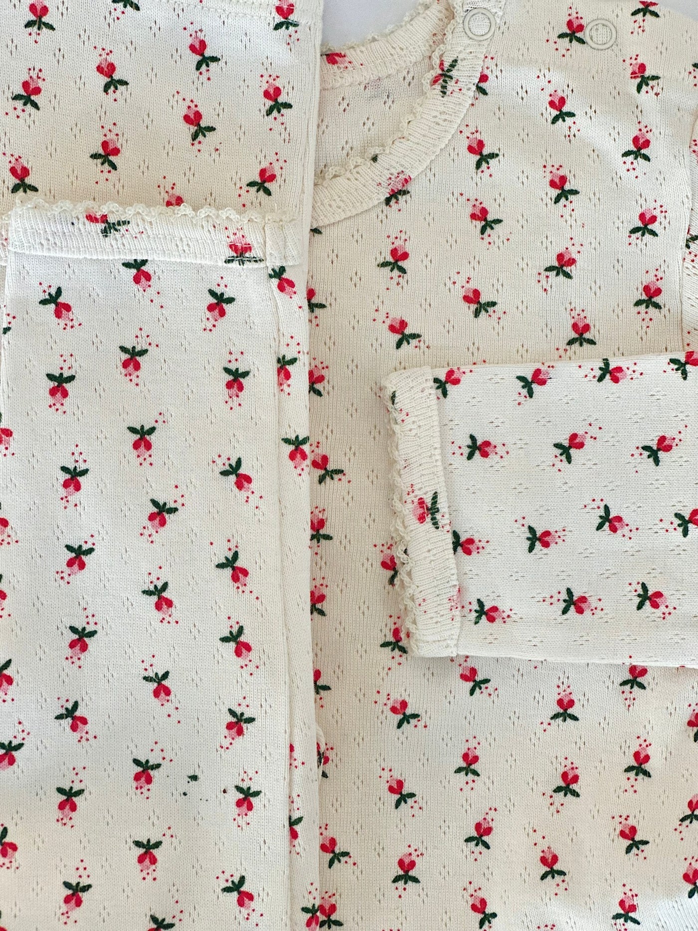 Pointelle leggings fluffy bell red