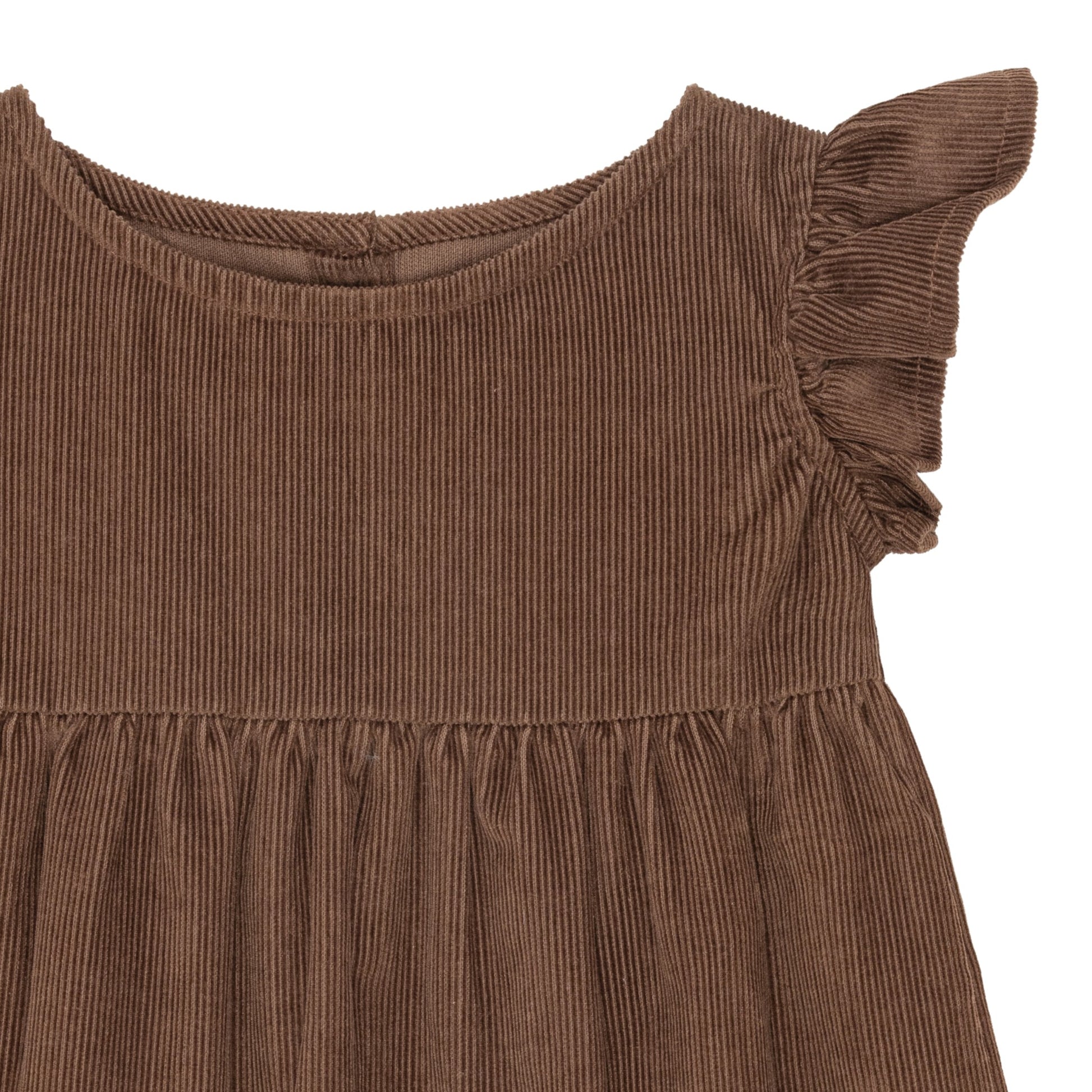 Brúnn Flauel kjóll