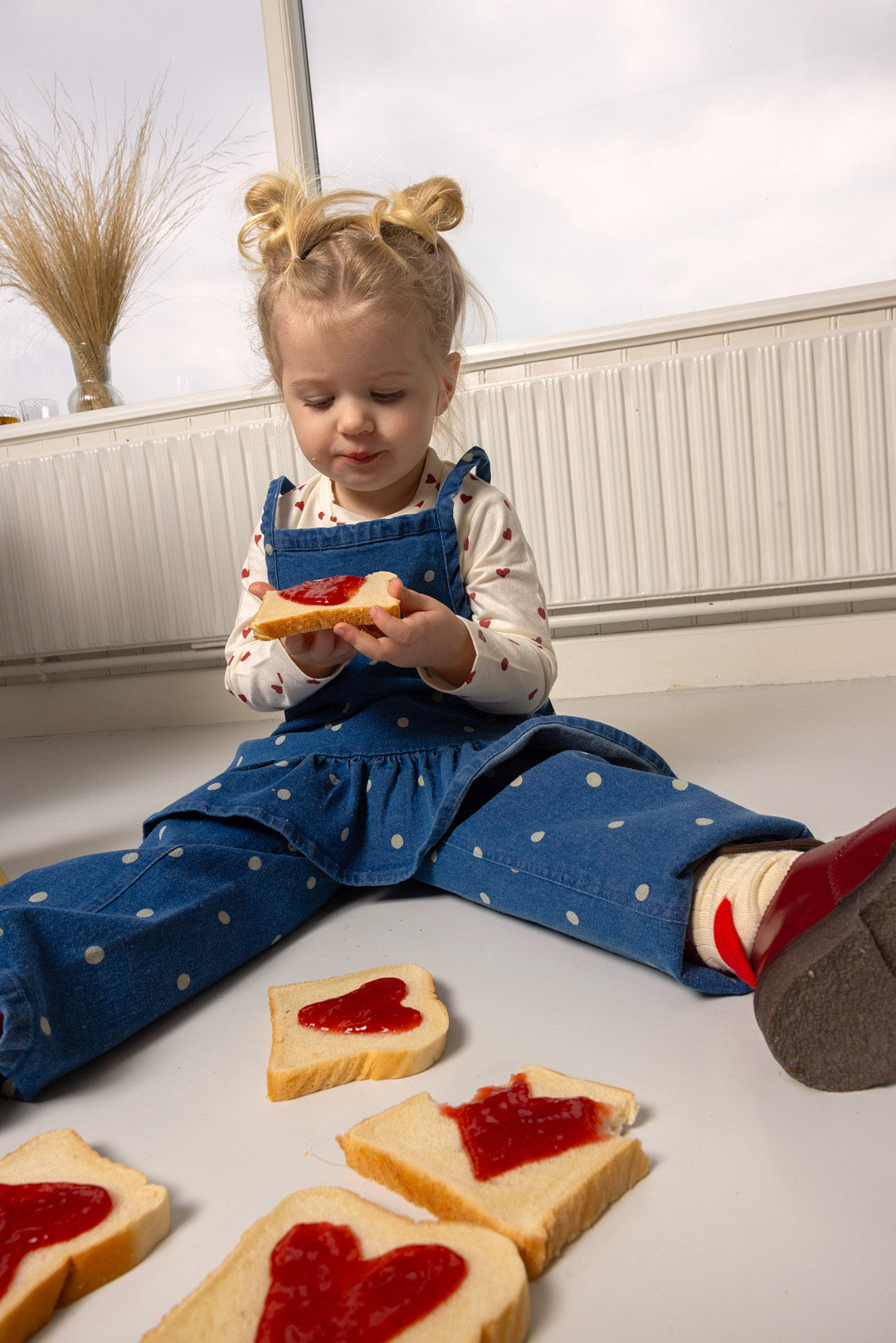 Gallabuxur með doppum