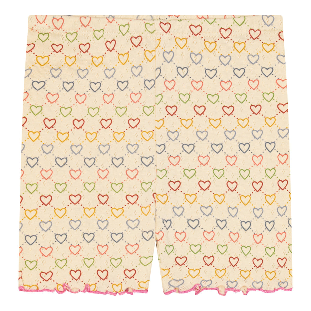 Pointelle hearts mini stuttbuxur