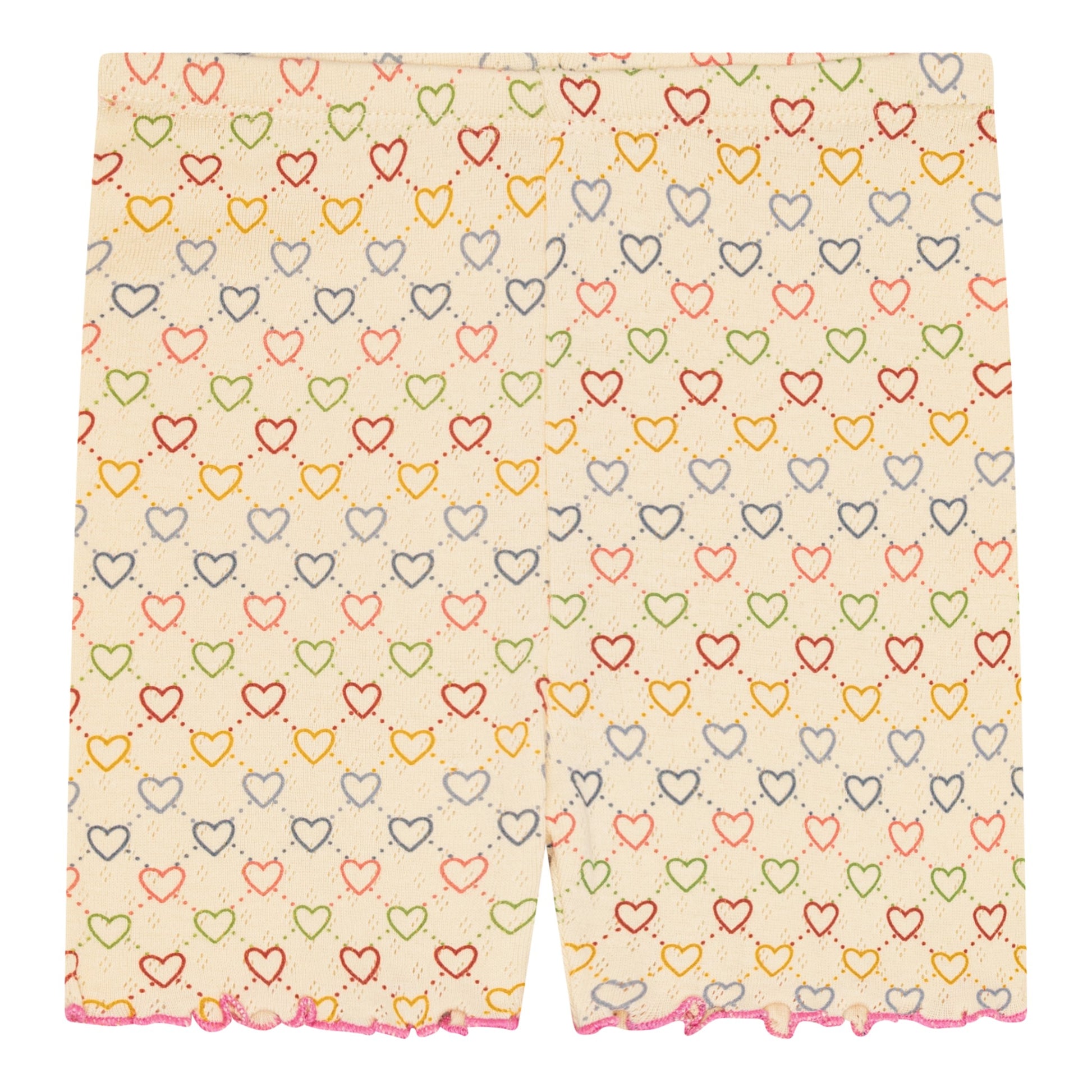 Pointelle hearts mini stuttbuxur