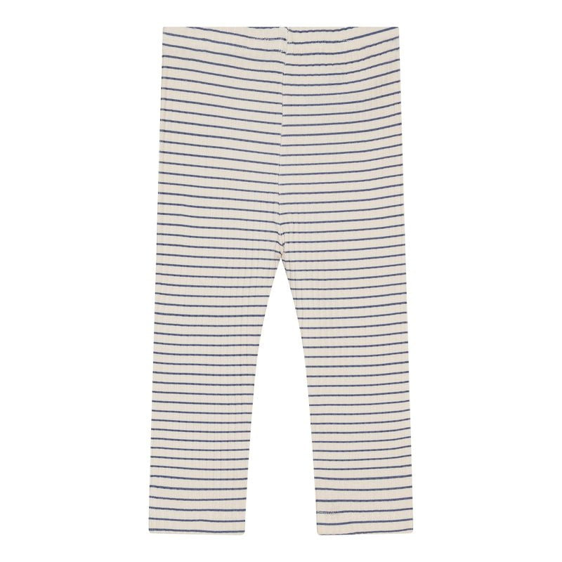Rib leggings - navy stripes