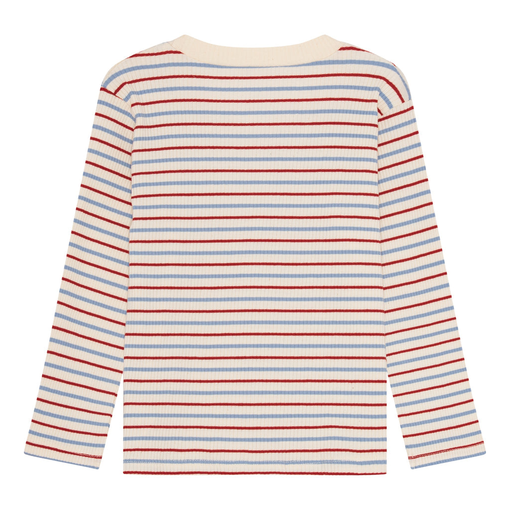 Rib Seaside Mini Stripe LS T-shirts