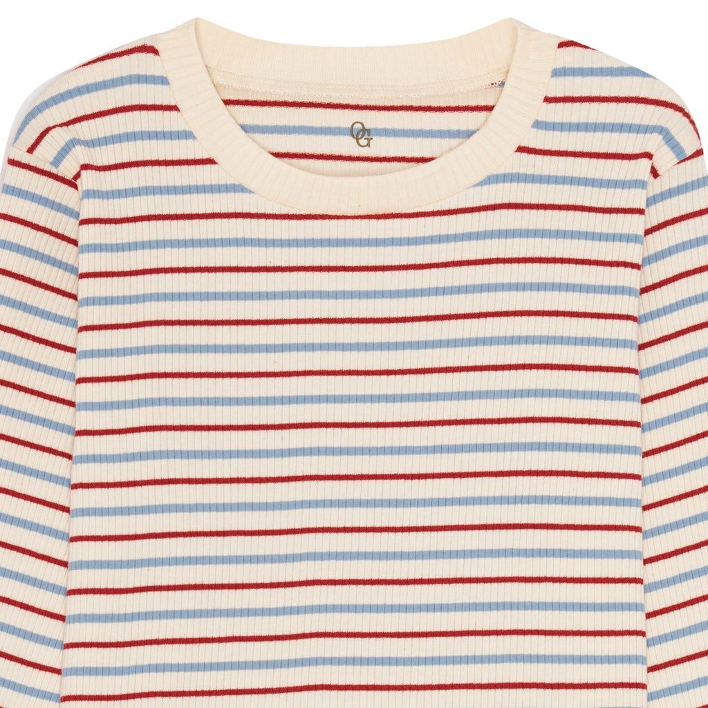 Rib Seaside Mini Stripe LS T-shirts