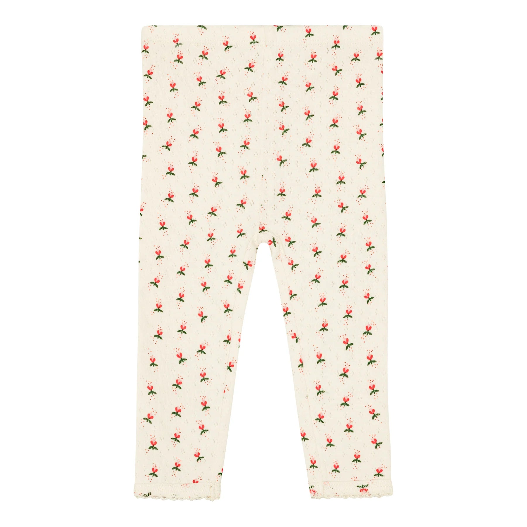 Pointelle leggings fluffy bell red